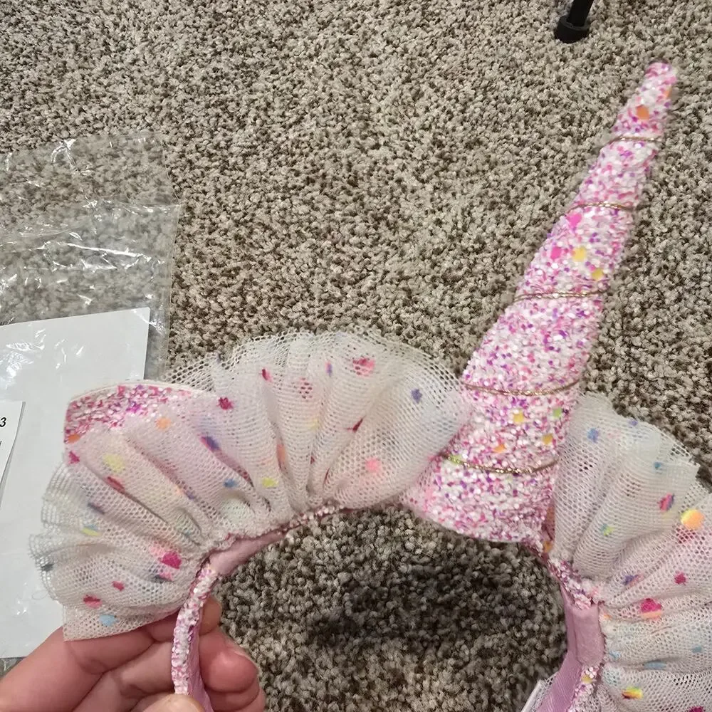 NEW NWT The Children's Place Cupcake Glitter Unicorn Headband